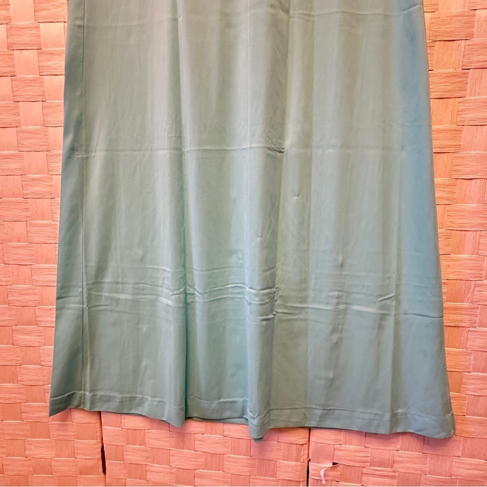 Vintage Gossard Artemis Aqua Blue Lace Pintuck Maxi Nightgown 5244 Small USA - Picture 9 of 11